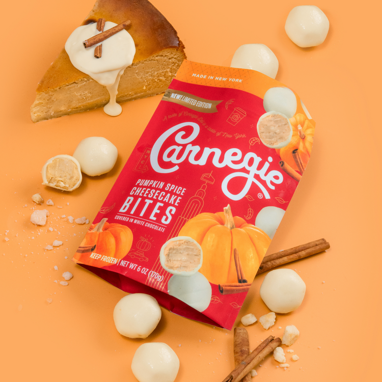Pumpkin Spice Cheesecake Bites Snacks | Limited Edition | 6 Oz (Pack of 8, approx. 80 Bites)
