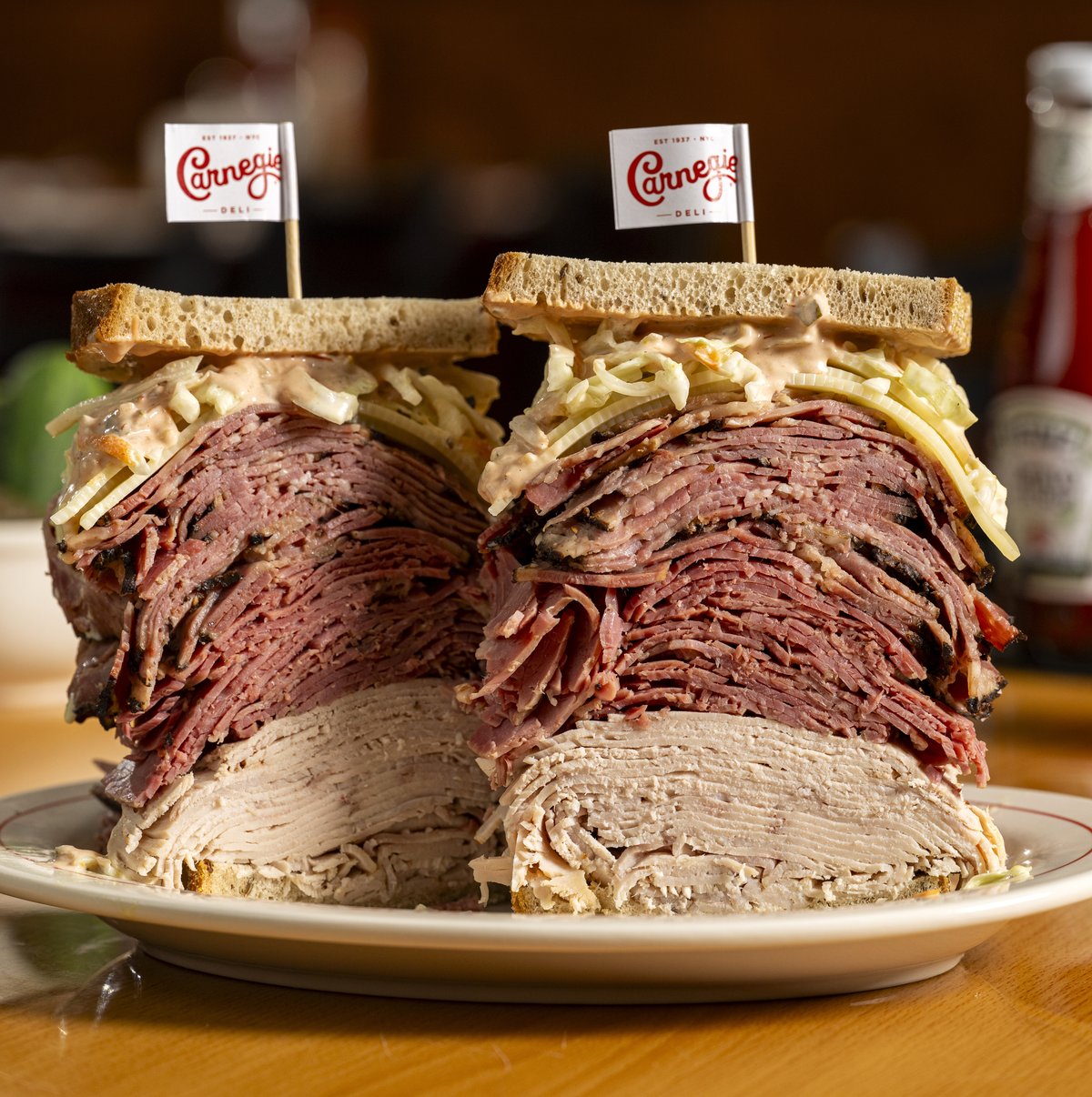 Carnegie Deli pastrami and turkey sandwiches
